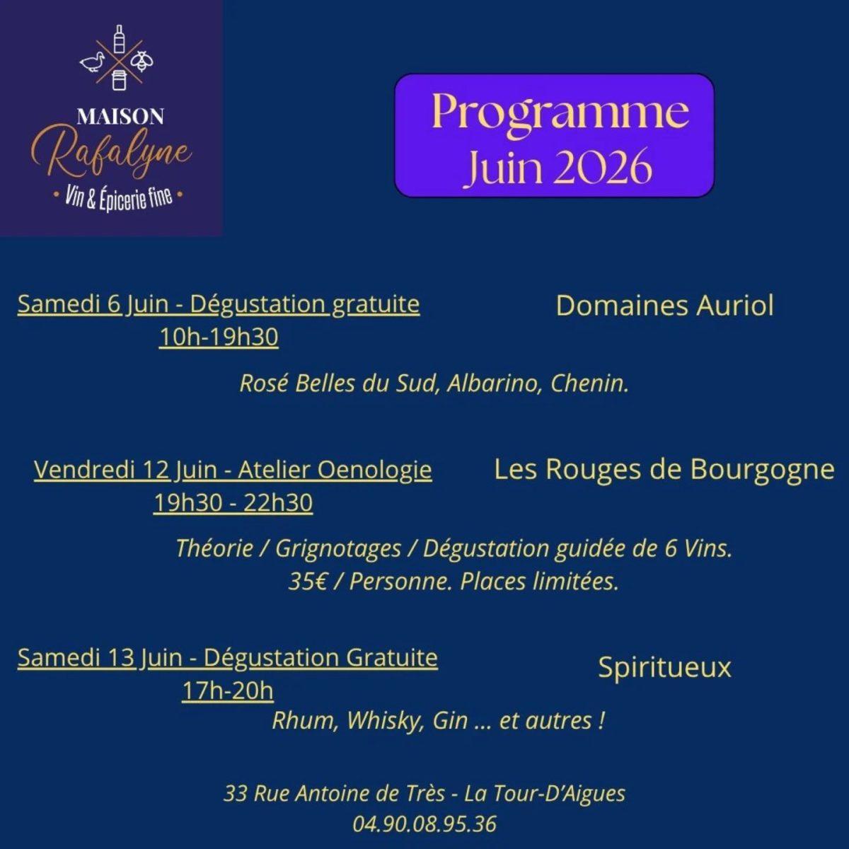 Programme de juin
