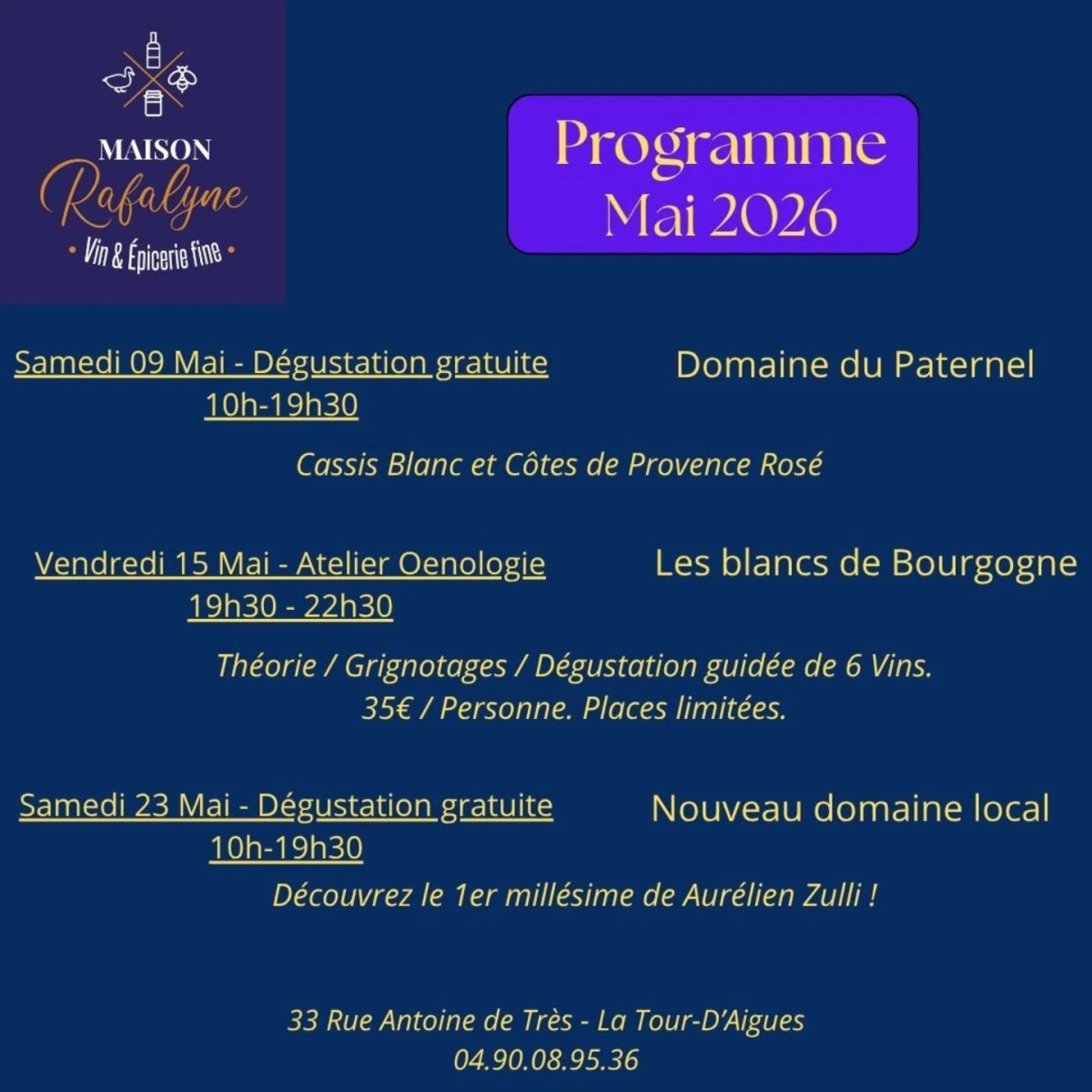 Programme de mai