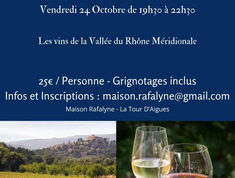 Atelier Oenologie – Vallée du RHONE