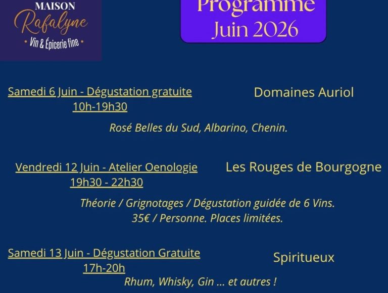 Programme de juin