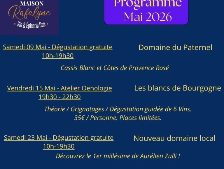 Programme de mai