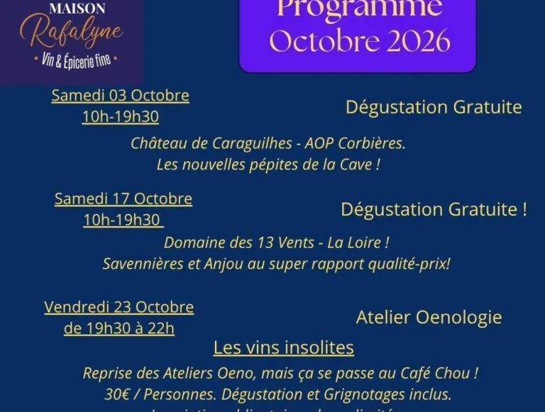 Programme d'octobre
